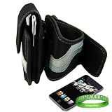 Black Nylon & Mesh Neoprene Armband for Apple iPod Touch 4 ( 4g , 16gb , 32 gb ) + Custom Cut Full Body iPod Touch 4th Generation Screen Protector + VG Brand Live * Laugh * Love Wrist Band!!!