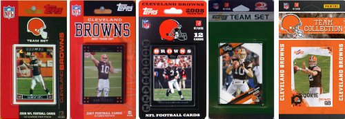 NFL  Cleveland Browns 5 Different Licensed Trading Card Team Sets