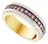 14K Yellow Gold 1.43CT Diamond Fashion Band-Exquisite Rich