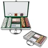 200 Chip Tri-Color Suit Set w/Clear Cover Aluminum Case