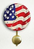 United States Flag 6" Silent Pendulum Wall Clock