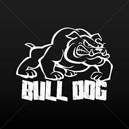 Decal Stickers Bulldog Durable Racing Motorbike Waterproof Racing Vehi White (8 X 6.11 In)