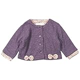 《H28年秋冬物》(日本製) Joues douces(ジュース デュース) エコネップツィードリボン付きカーディガン 80cm/PP NO.DP-63809