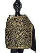 Black Wraps Shawls Crewel Embroidery Kashmiri Pashmina Shawl