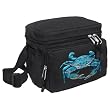 BLUE CRABS Lunch Box Cooler Bag Insulated Blue Crab - Top Quality Unique Lunchbox or Sophisticated Black Travel Bag