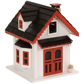Le Petit Chalet LPC-1014 Green Acres Bird House - Red, White and Black by 