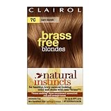 Clairol Natural Instincts Color, 7C Brass Free Dark Blonde (Pack of 3)