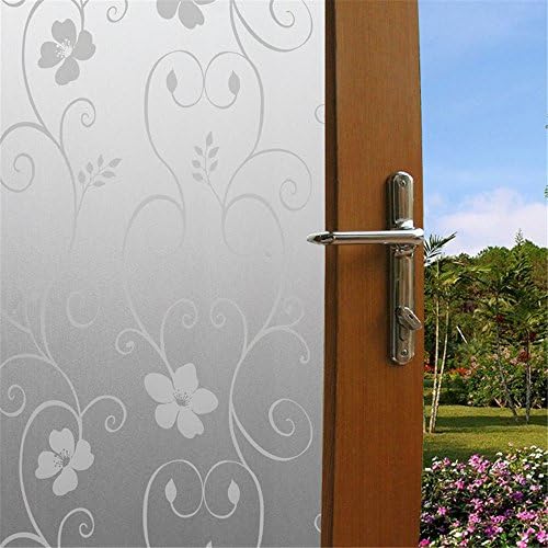 Non-Adhesive Vinyl Decorative Privacy Static Cling Fashion Glass Window Films Beautiful House, 17.71 inches by 39.37 inches「45Cm x 100CM」