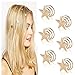 Aysekone 6 Pcs/Pack Delicate Bridesmaid Gift Gold Wedding Hair Pins Clips Bridal Star Hairpin Spiral Hair Claw Stick Headwear Barrettes for Women Girls Hair Accessories