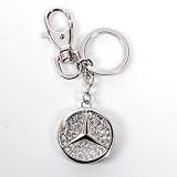 Mercedes Porte-Clé Porte Clefs à Strass Argenté
