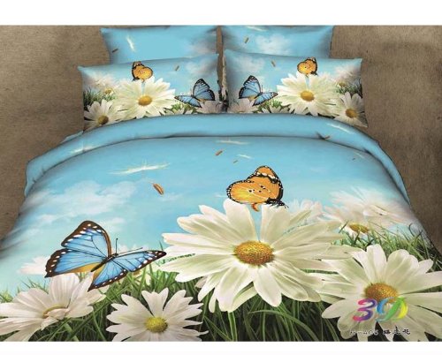 Home Textiles 100% Cotton Luxury King Size 3d bed set bedding set /bedclothes Flwoer printed duvet cover bedspread HT 2_8 Free UPS Shipping in USA