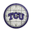 Texas Christian Horned Frogs 12in Art Glass Clock NCAA College Athletics Fan Shop Sports Team Merchandise