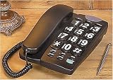 Big Button Corded Speakerphone with 13 Number Memory (Black)