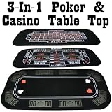 3-In-1 Poker & Casino Folding Table Top