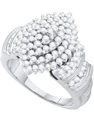 1.0CTW DIAMOND CLUSTER RING