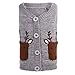 The Worthy Dog Reindeer Cardigan for Dogs, X-Small, Gray