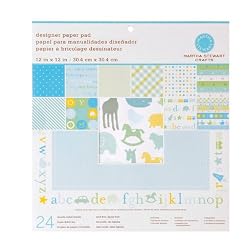 Martha Stewart Crafts Designer Paper Pad 12'' X 12'' Baby Boy By The Package