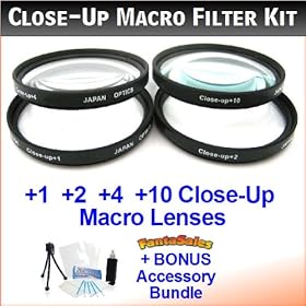 NEW 52mm Digital High-Resolution Close-Up Macro Filter Set with Pouch For The Nikon D3S Digital SLR Camera Which Have The Nikon 28-80mm Lens. Includes Multi-Coated 4-Pc Close-Up Macro Set (+1, +2, +4, and +10 Diopters), Deluxe Filter Carry Case, + BONUS UltraPro Bundle: Cleaning Kit, LCD Screen Prot