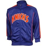NBA Majestic New York Knicks Youth Tricot Team Full Zip Track Jacket - Royal Blue (Medium)
