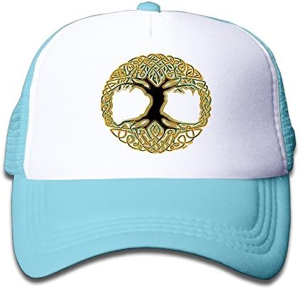 Druid Tree Kids Adjustable Mesh Trucker Caps SkyBlue