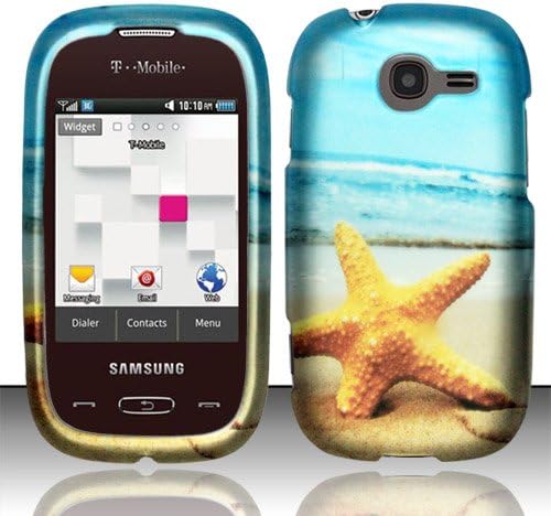 For Samsung Gravity Q T289 (T-Mobile) - Rubberized Design Cover - Star Fish