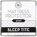 Queen Size SLEEP TITE by Malouf Mattress Protector - 100% Waterproof-Eliminates Dust Mites -15 Year Warranty