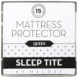 Queen Size SLEEP TITE by Malouf Mattress Protector - 100% Waterproof-Eliminates Dust Mites -15 Year Warranty