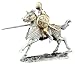 Pewter Knight On Horse Jousting Statue Figurine Collection