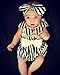 Baby Girls Halter Backless Bowknot Ruffle Romper and Shorts Outfits Set with Headband Black+White 90