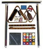 Oal Finish Billiard Pool Table Accessory Kit W Antique Style Ball Set