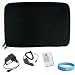 Black Hard Cube Nylon Carrying Case for Amazon Kindle 2 which INCLUDES Wristband, Scr...