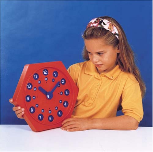 Childrens Toyshop  Toys : Polydron Battery Operated Quartz Teaching Clock (Age 5+) - helps youngsters learn about time