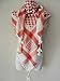 Red Cream Tan Arab Shemagh Head Scarf Neck Wrap Cotton Wrap Arafat