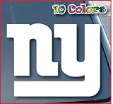 New York Giants Car Window Vinyl Decal Sticker 4" Wide (Color: White)