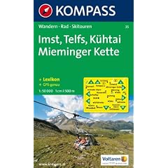 Imst, Telfs, K�htai, Mieminger Kette: Wander-, Rad- und Skitourenkarte. GPS-genau. 1:50.000
