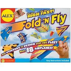 Flyem High, Flyem Fast Foldn Fly Kit-Makes 18 Airplanes by Alex