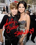 Justin Bieber & Selena Gomez Autograph Signed 8x10 Photo Reprint