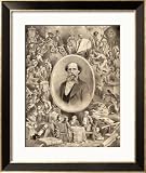 Charles Dickens Writer Framed Art Poster Print by W. Reynolds, 27x33