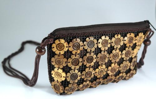 Coconut Shell Purse Size 7.5" L X 5" H X 2" W