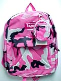 Hot Pink Camouflage Backpack Travel Bag Book Bag Camo