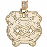 Anderson Jewelry Chicago Blackhawks 10K Gold Logo Pendant