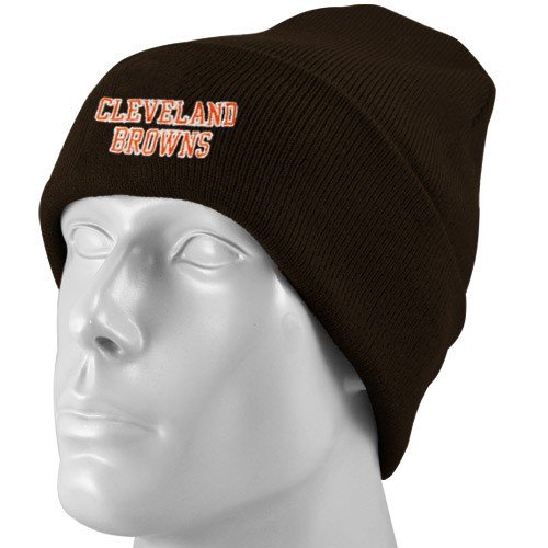 Reebok Cleveland Browns Brown Basic Logo Cuffed Beanie -