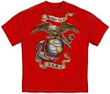 Semper Fidelis United States Marine Corps Public Service Eagle Red T-Shirt