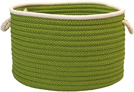 Colonial Mills Doodle Edge Utility Basket, 22 by 14-Inch, Bright Green