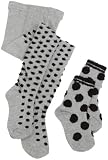 Country Kids Girls  2 Pack Fuzzy Dot Tight And Sock Combination