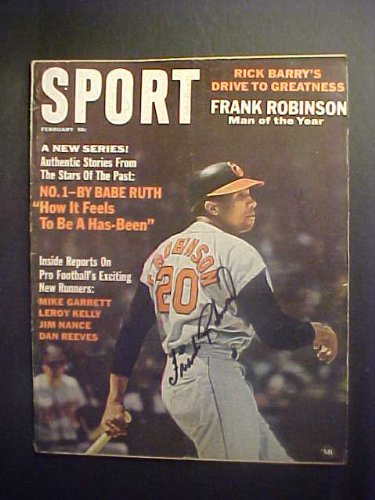 Frank Robinson Baltimore Orioles Autographed February 1967 Sport Magazine