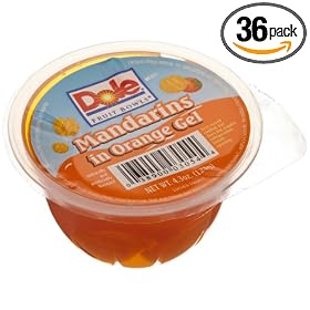 Dole Mandarin in Orange Gel, 4.3-Ounce Cups (Pack of 36)