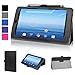Evecase Leather Folio Stand Case Cover with Magnetic Closure for E-Fun Nextbook NX700QC16G and Nextbook Ares 7 Tablet (2015 Model NXA7QC132) - Black