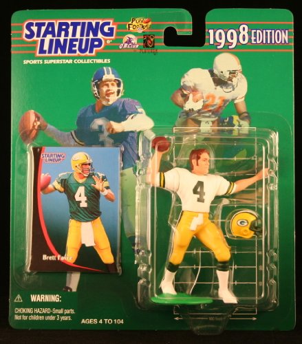 BRETT FAVRE / GREEN BAY PACKERS 1998 NFL Starting Lineup Action Figure & Exclusive NFL Collector Trading Card