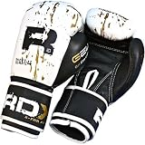 Auth RDX Pro Fight Cow Hide Leather Boxing Gloves Punch Bag-Size 10oz, 12oz, 14oz, 16oz